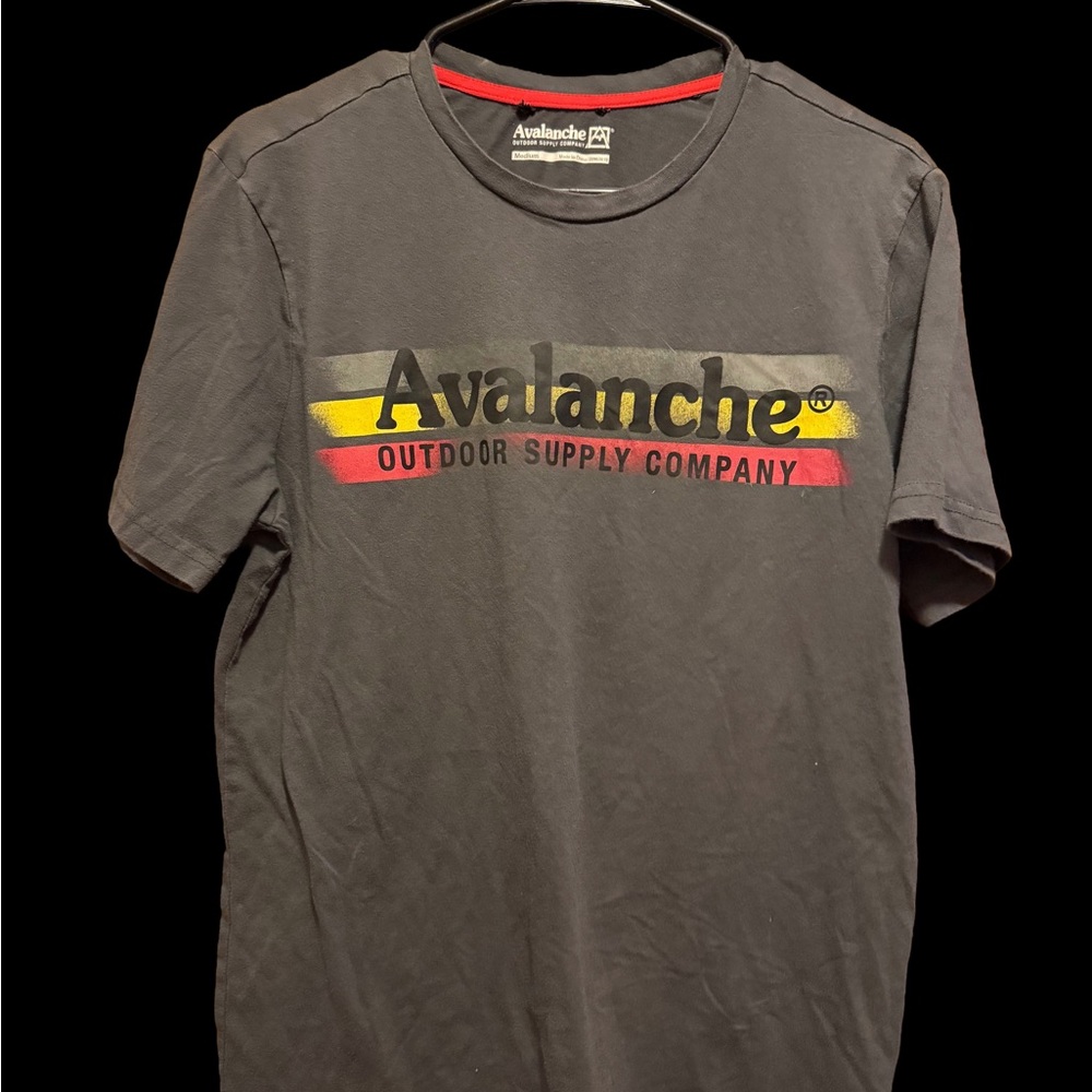 Avalanche Men's Dark Gray Graphic Logo T-Shirt